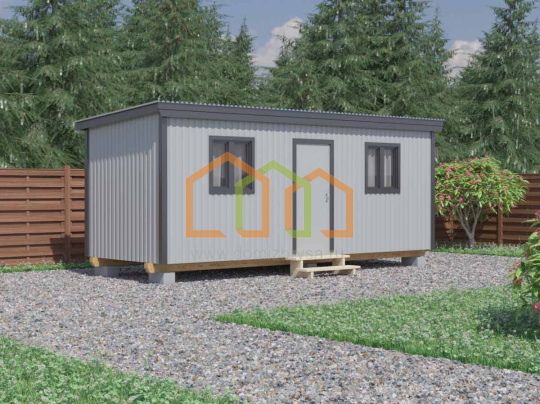 Металлическая бытовка для дачи эконом Магнолия-1